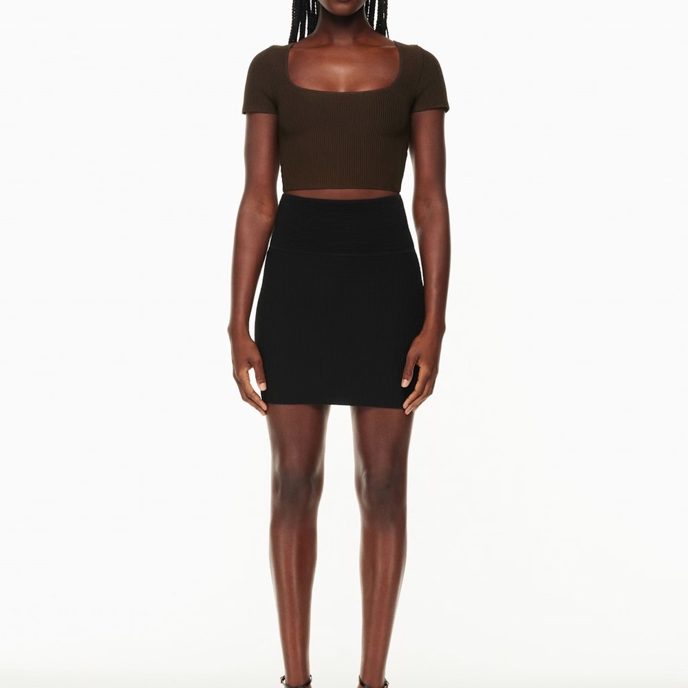 Babaton Sculpt Knit Mini Skirt NWOT